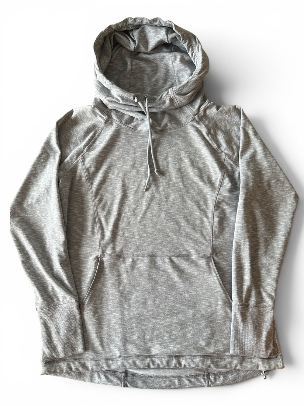 Athleta Women’s Heather Gray Cowl Neck Hooded Pullover Sweatshirt